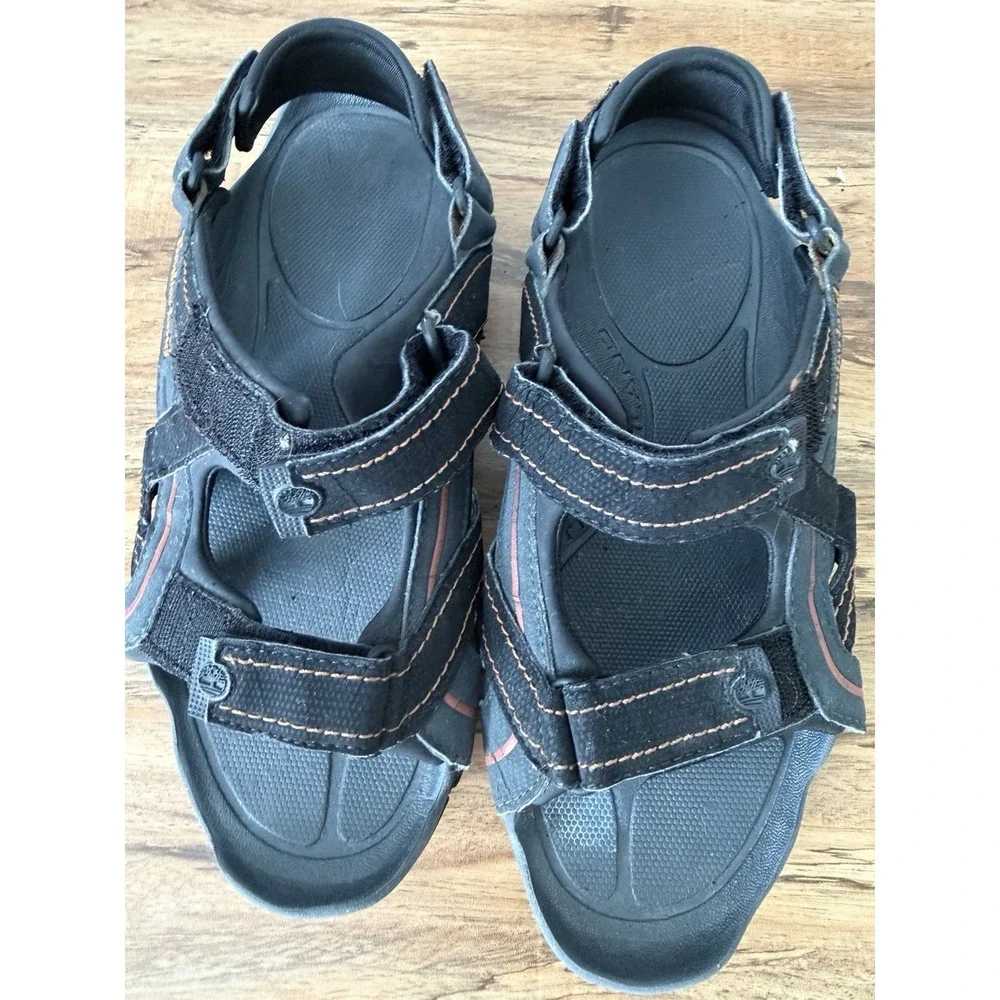 Timberland Granite Trails Men's Sport Sandals Black Red Size 9 Hiking Walking